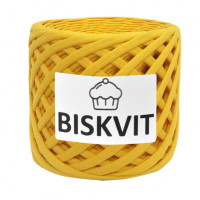 Трикотажная пряжа Biskvit (Бисквит) - Дыня (желтый), 330 +/-30 гр, 100 м, 100% хлопок, толщ. нити 7мм
