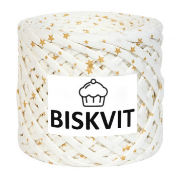 Трикотажная пряжа Biskvit (Бисквит) - Голд стар, 330 +/-30 гр, 100 м, 100% хлопок, толщ. нити 7мм