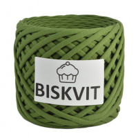 Трикотажная пряжа Biskvit (Бисквит) - Хаки, 330 +/-30 гр, 100 м, 100% хлопок, толщ. нити 7мм