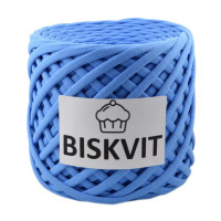 Трикотажная пряжа Biskvit (Бисквит) - Лазурный, 330 +/-30 гр, 100 м, 100% хлопок, толщ. нити 7мм