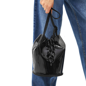 Цепочка для сумки (без карабинов) 15х21 мм, 120 см, пластик, цвет белый