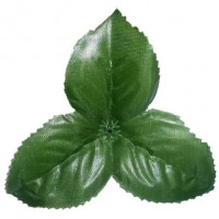 Чашелистик трехконечный 10см зелёный с пласт. основанием (3 листика размером 5 см), 1шт