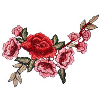 Воротничок кружевной с цветочным рисунком 21х33см, 1шт
