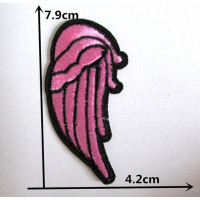 Термонаклейка на одежду Крыло розовое C805 7,9х4,2см, 1шт