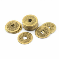 Китайские монетки 14мм под бронзу, 1шт
