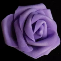 Роза бутон 6см, фоамиран - сиреневый / фиолетовый, 1шт