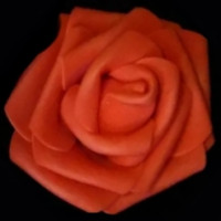 Роза бутон 6см, фоамиран - красный, 1шт