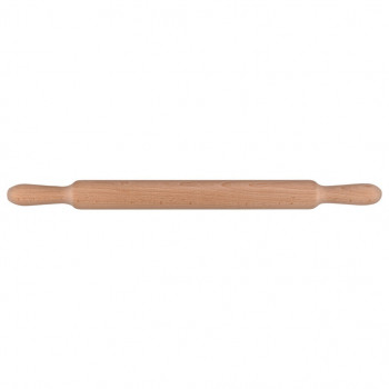 Скалка 50 см деревянная (бук) с ручками, диаметр 4 см