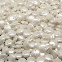 Lentil Beads (Чечевица) - Бусины чешские стеклянные 6мм, 03000-14400 - белый глянцевый непрозрачный (50 шт)