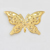Филигрань металлическая бабочка, 39х25мм, под золото, 1шт