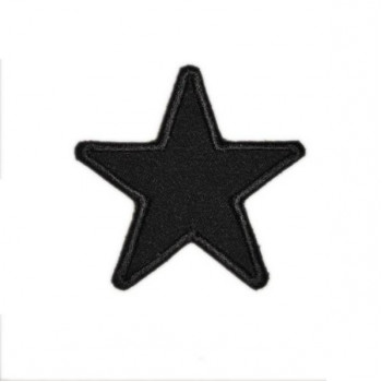 Термонаклейка на одежду 016 - Звезда 6 см - черный