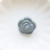 Бусина силиконовая Розочка 21мм, 1шт - серый