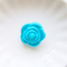 Бусина силиконовая Розочка 21мм, 1шт - голубая бирюза
