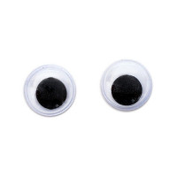 Глаза круглые с бегающими зрачками 8мм, уп. 20 +/- 2 шт (~10 пар)