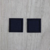 Заплатка для одежды Квадрат, 26х26мм, термоклеевая, цвет темно-синий, 1шт (термонаклейка)
