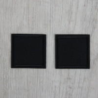 Заплатка для одежды Квадрат LA430, 43х43мм, термоклеевая, цвет черный, 1шт (термонаклейка)