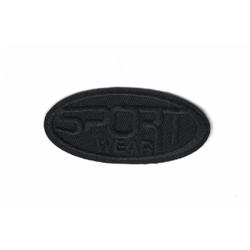 Термоаппликация Sport wear LA405, 72х33мм, цвет черный, 1шт (термонаклейка)