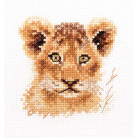 Набор для вышивания Алиса 0-194 Животные в портретах. Львенок 8 х 8 см