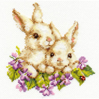 Набор для вышивания Алиса 1-11 Крольчата 15 х 16 см