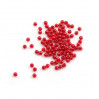 Бусины 6мм пластик под жемчуг, уп. 5гр (~50шт) - цвет красный