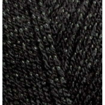 Пряжа Sal Simli (Сал Симли), ALIZE (Турция), 460м, 100гр, 95% акрил, 5% металлик, 60 - Черный