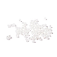 Бусины пластик под жемчуг 6 мм, уп. 20 гр (190шт +/-5) - цвет белый