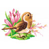 Канва для вышивания с нанесенным рисунком-схемой МП Студия СК-038 Птичка певчая 21х30 см (рисунок 16х23 см)