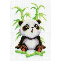 Канва для вышивания с нанесенным рисунком-схемой МП Студия СК-010 Малыш-панда 21х30 см (рисунок 13х20 см)