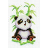 Канва для вышивания с нанесенным рисунком-схемой МП Студия СК-010 Малыш-панда 21х30 см (рисунок 13х20 см)