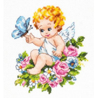 Набор для вышивания Чудесная Игла 035-19 Ангел нашей любви 12 х 15 см, 1шт