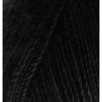 Пряжа Angora Real 40 (Ангора реал 40), ALIZE (Турция), 430м, 100гр, 40% шерсть, 60% акрил - 60 чёрный