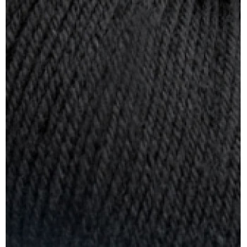 Пряжа Baby Wool (Бэйби Вул), Alize (Турция), 175м, 50гр, 40% шерсть, 20% бамбук, 40% акрил, 60 - Чёрный
