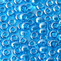 Бисер/Preciosa, 10/0, 50 гр - 66150 голубой прозрачный блестящий