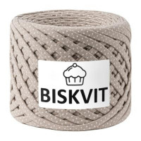 Трикотажная пряжа Biskvit (Бисквит) - Какао с молоком, 330 +/-30 гр, 100 м, 100% хлопок, толщ. нити 7мм