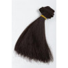 Волосы Премиум - трессы для кукол 15 см Прямые, 30 гр (~ 100 см), цвет №6 темно-коричневый