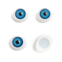 Глаза кукольные раскосые 15 мм, цвет голубой, 1 пара