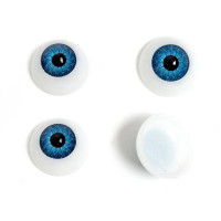 Глаза кукольные круглые 20 мм, цвет голубой, 1 пара