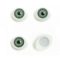Глаза кукольные раскосые 15 мм, цвет зеленый, 1 пара