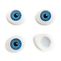 Глаза кукольные раскосые 20 мм, цвет голубой, 1 пара