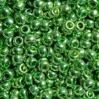 Бисер/Preciosa, 10/0, 50 гр - 18556 св. зеленый непрозрачный металлик