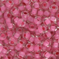 Бисер/Preciosa, 10/0, 50 гр - 38325 прозрачный с т. розовой сердинкой