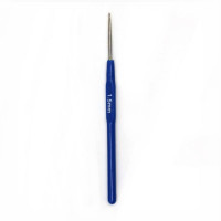 Крючок для вязания 1.5мм металлический с пластиковой ручкой, 1шт, в ассорт.