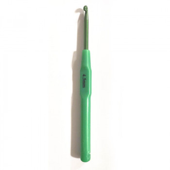 Крючок для вязания 4.5мм металлический с пластиковой ручкой, 1шт, в ассорт..