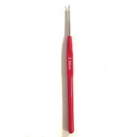 Крючок для вязания 2.5мм металлический с пластиковой ручкой, 1шт, в ассорт.