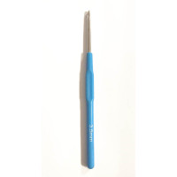 Крючок для вязания 3.5мм металлический с пластиковой ручкой, 1шт, в ассорт.