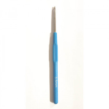 Крючок для вязания 3.5мм металлический с пластиковой ручкой, 1шт, в ассорт.