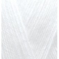 Пряжа AngoraGold (Ангора голд), ALIZE (Турция), 550м, 100гр, 10% мохер,10% шерсть, 80% акрил - 55 Белый