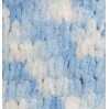Пряжа Puffy Color (Пуффи колор), ALIZE (Турция), 9,2м, 100гр, 100% микрополиэстер, 5865 бело-голубой