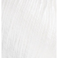 Пряжа Baby Wool (Бэйби Вул), Alize (Турция), 175м, 50гр, 40% шерсть, 20% бамбук, 40% акрил, 55 Белый