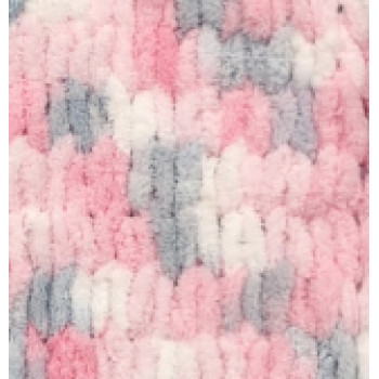 Пряжа Puffy Color (Пуффи колор), ALIZE (Турция), 9,2м, 100гр, 100% микрополиэстер, 5864 розово-серый